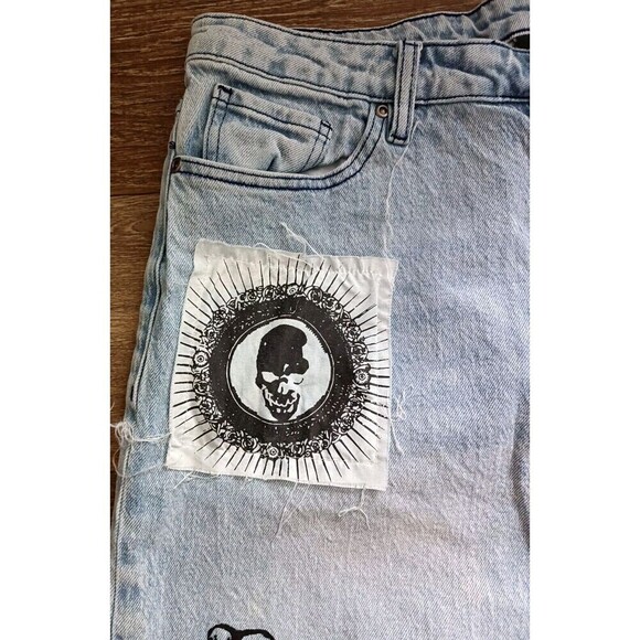 Death Note Denim Jeans Sz 13 Hot Topic Pants Wide Leg Akira VIZ MEDIA Anime Art - Picture 12 of 13